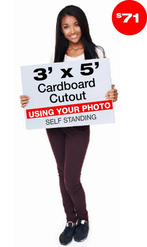 Custom Lifesize 5ft Cardboard Cutout Standee from your photo