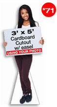 5 foot tall life size cardboard cutout with easel standup standee display