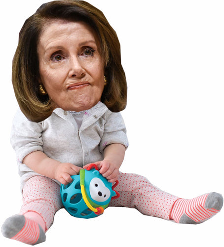 Nancy Pelosi as a Baby Life Size Cardboard Stand up Standee Cutout