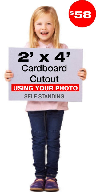 Custom Lifesize 4ft Cardboard Cutout Standee from your photo