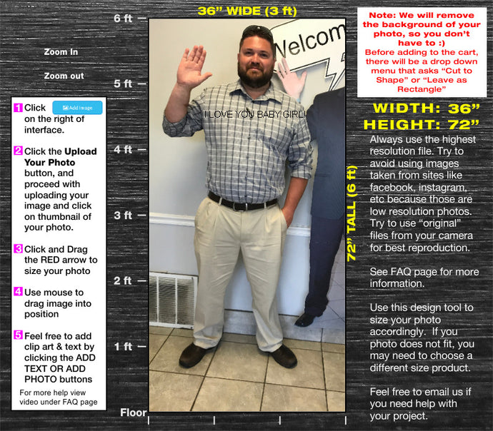 6ft Tall Custom Cardboard Cutout