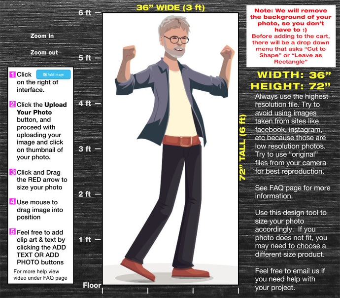 6ft Tall Custom Cardboard Cutout