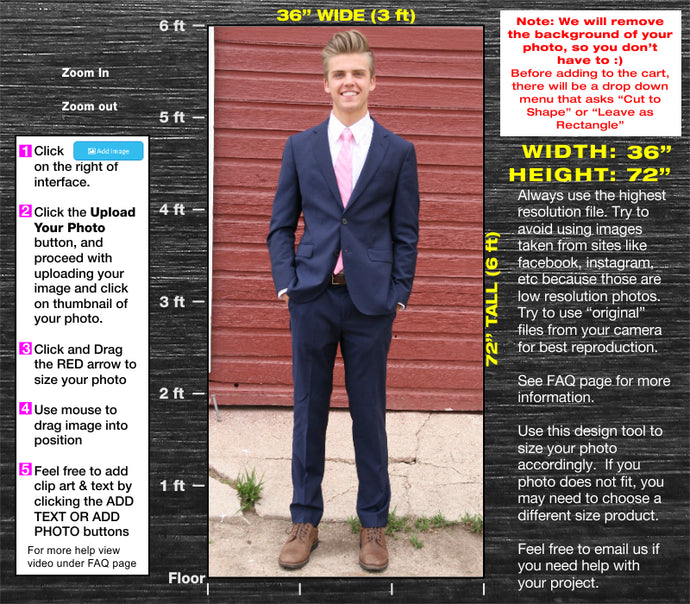 6ft Tall Custom Cardboard Cutout