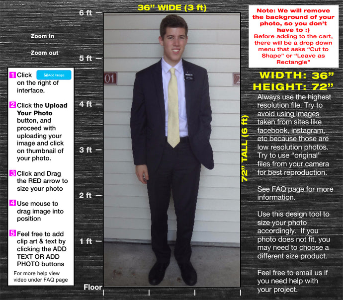 6ft Tall Custom Cardboard Cutout