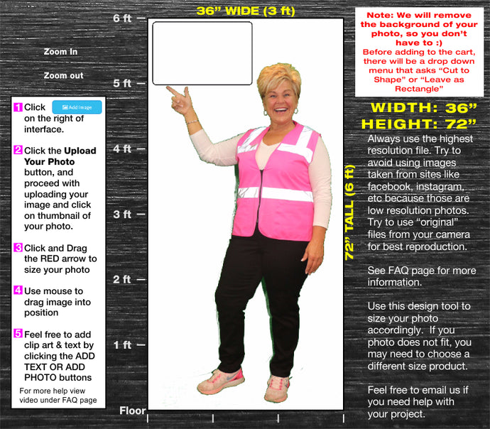 6ft Tall Custom Cardboard Cutout