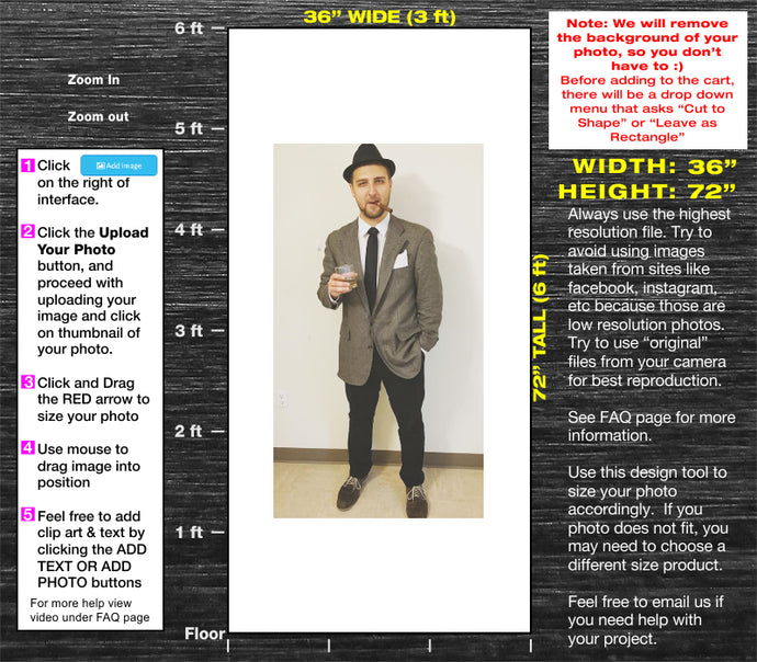 6ft Tall Custom Cardboard Cutout