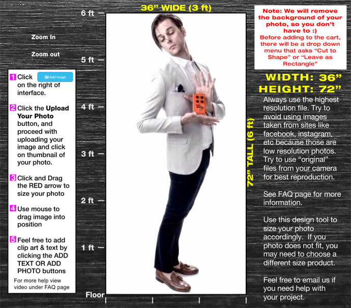 6ft Tall Custom Cardboard Cutout