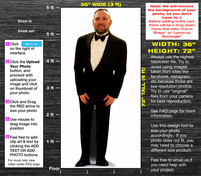 6ft Tall Custom Cardboard Cutout