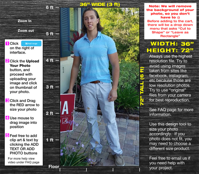 6ft Tall Custom Cardboard Cutout