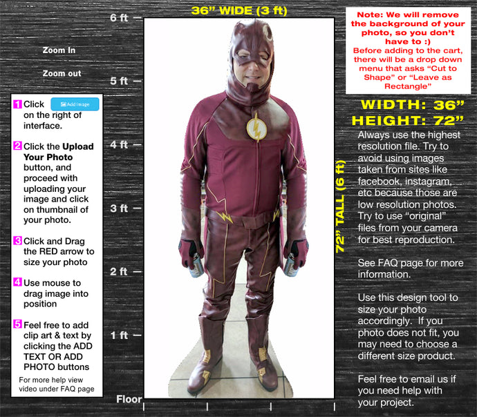 6ft Tall Custom Cardboard Cutout