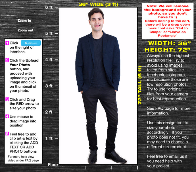6ft Tall Custom Cardboard Cutout