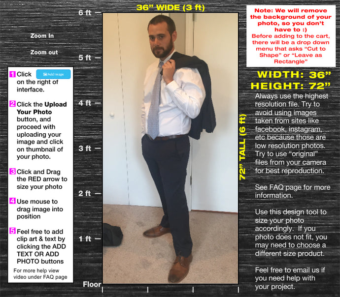 6ft Tall Custom Cardboard Cutout