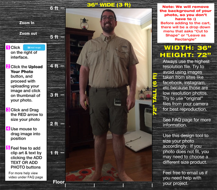 6ft Tall Custom Cardboard Cutout