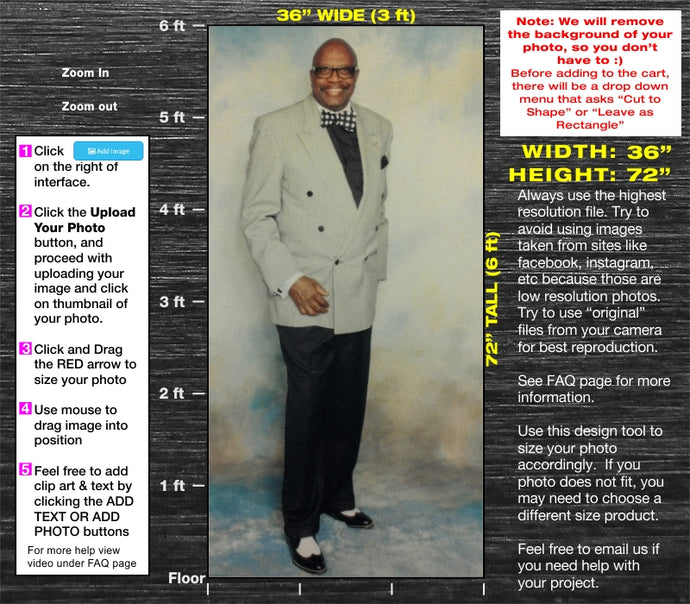 6ft Tall Custom Cardboard Cutout