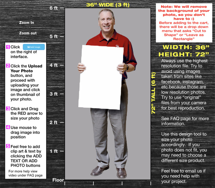 6ft Tall Custom Cardboard Cutout