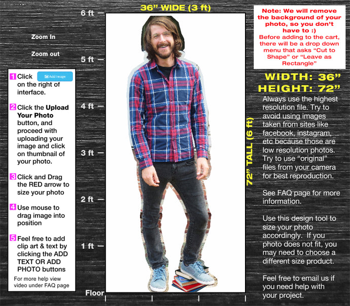 6ft Tall Custom Cardboard Cutout