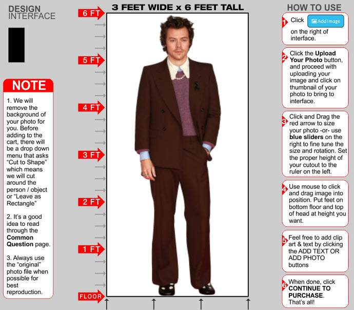 As low as $49 for 6ft Tall Custom Cardboard Cutout