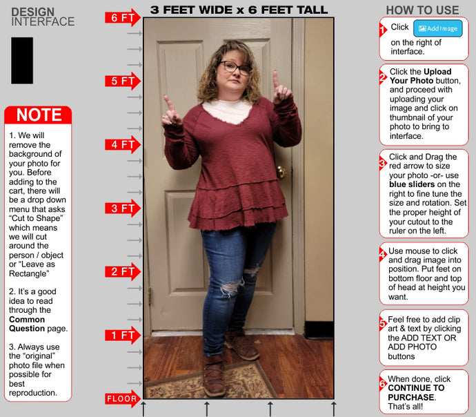 As low as $49 for 6ft Tall Custom Cardboard Cutout