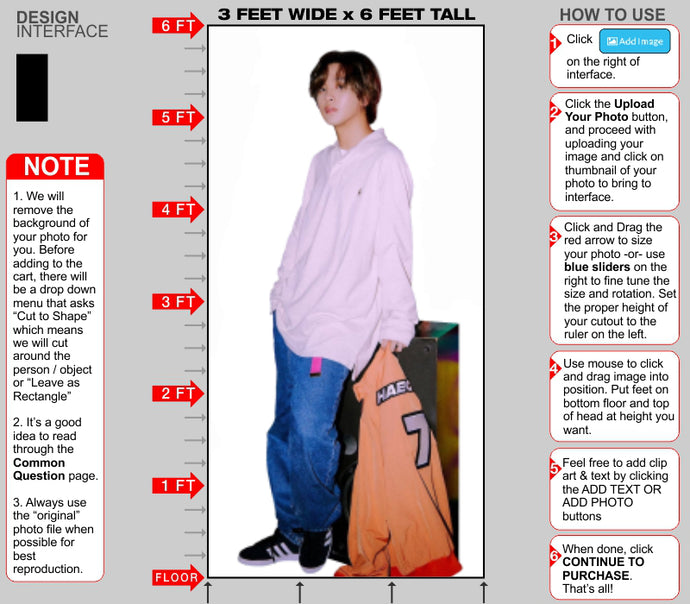 As low as $49 for 6ft Tall Custom Cardboard Cutout