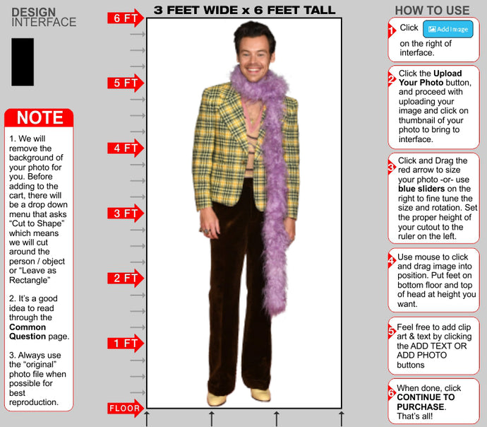 As low as $49 for 6ft Tall Custom Cardboard Cutout
