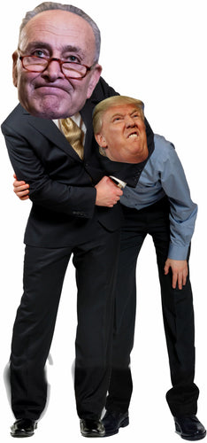 Chuck Schumer Donald Trump life size cardboard cutout standee standup